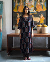 Jharokha Black Ajrakh Handblock Kurta Set