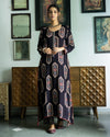 Mughal Black Ajrakh Handblock Kurta Set