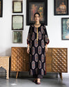 Mughal Black Ajrakh Handblock Kurta Set