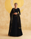 Black Hand Embroidered Blouse With Lehnga & Dupatta set