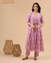 Lilac Ikat Cotton Kurta Set