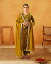 Mustard Velvet Hand Embroidered Suit Set