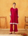 Magenta Pink Velvet Co-ord Set