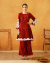 Rust Velvet Co-ord Set