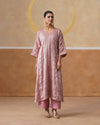 Blush Pink Diamond Silk Embroidery Suit Set