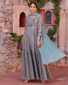 Emerald Green Handblock Dress With Pants & Dupatta