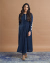 Blue Velvet Kurta Set